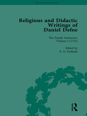 cover image of Religious and Didactic Writings of Daniel Defoe, Part I Vol 1